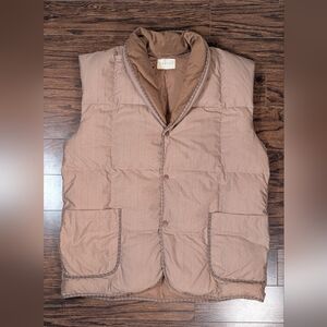 Men's Brown Quilted Vest